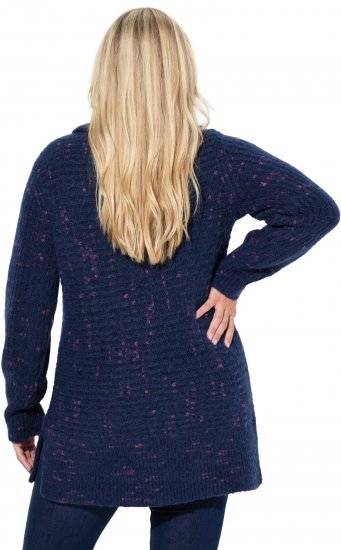 Ulla Popken Space Yarn Oversized Turtleneck Sweater Blue - Mikiny & mikiny s kapucí - 
