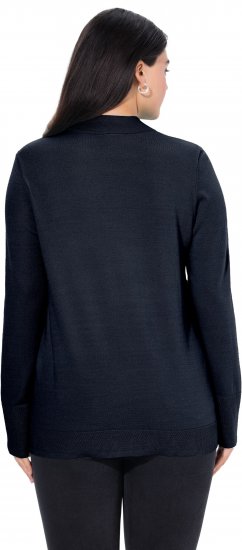 Ulla Popken Long Sleeves Mock Turtleneck Sweater Navy - Mikiny & mikiny s kapucí - 