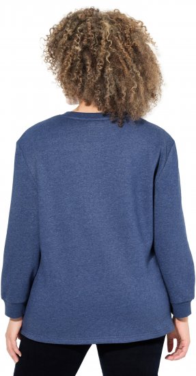 Ulla Popken Sequined Neck Long Sleeve Sweatshirt Ink Blue - Mikiny & mikiny s kapucí - 