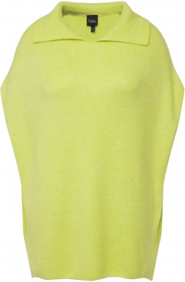Ulla Popken Oversized Knit Sweater Vest Lime Green - Mikiny & mikiny s kapucí - 