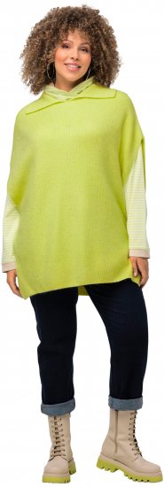 Ulla Popken Oversized Knit Sweater Vest Lime Green - Mikiny & mikiny s kapucí - 