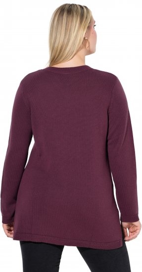 Ulla Popken Gingerbread Man Christmas Sweater Dark Wine Red - Mikiny & mikiny s kapucí - 