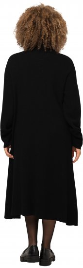 Ulla Popken Long Turtleneck Duster Sweater Black - Mikiny & mikiny s kapucí - 