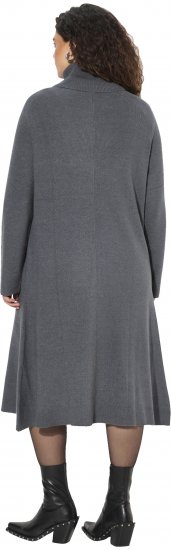 Ulla Popken Long Turtleneck Duster Sweater Graphite Grey - Mikiny & mikiny s kapucí - 