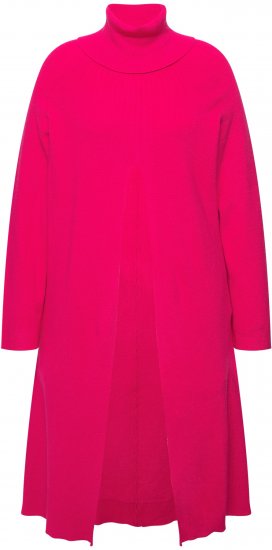 Ulla Popken Long Turtleneck Duster Sweater Red Pink - Mikiny & mikiny s kapucí - 