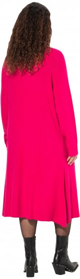 Ulla Popken Long Turtleneck Duster Sweater Red Pink - Mikiny & mikiny s kapucí - 