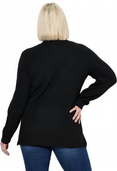 Ulla Popken Whimsical Holiday Sweater Black - Mikiny & mikiny s kapucí - 