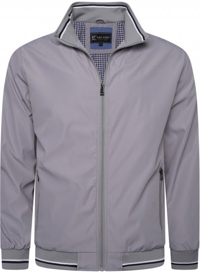 Kam jeans 444 Premium Harrington Jacket Silver - Bundy - Bundy Nadměrné Velikosti - 2XL-8XL