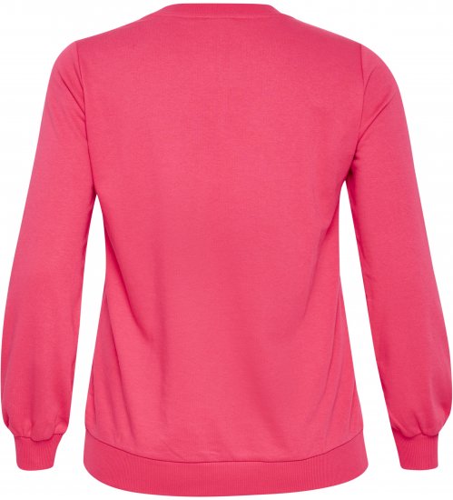 Kaffe Curve Violi Sweatshirt Raspberry Pink - Mikiny - 