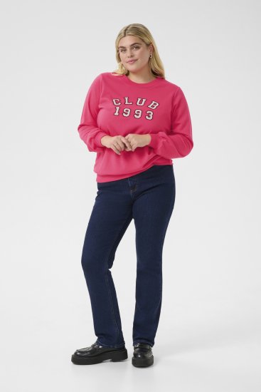 Kaffe Curve Violi Sweatshirt Raspberry Pink - Mikiny - 
