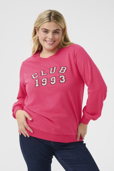 Kaffe Curve Violi Sweatshirt Raspberry Pink - Mikiny - 