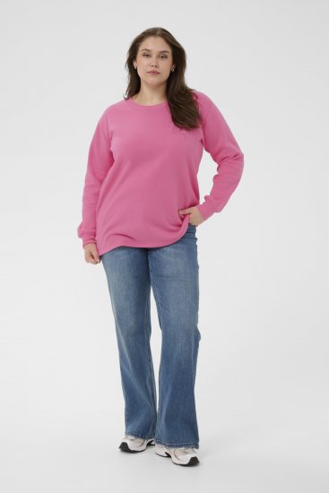 Kaffe Curve Sus Sweatshirt Pink Power - Mikiny - 