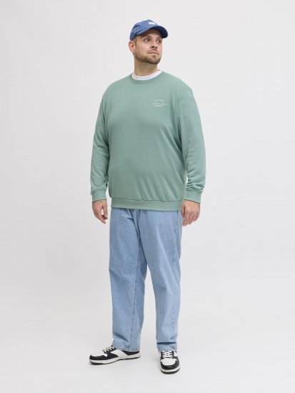 Jack & Jones Brandon Sweatshirt Turquoise - Mikiny & mikiny s kapucí - Mikiny & Mikiny s kapucí 2XL-12XL