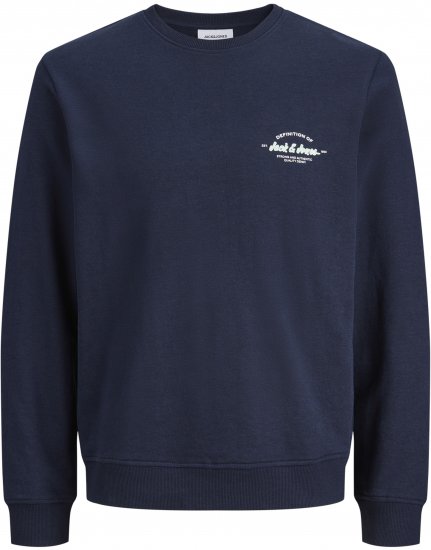 Jack & Jones Brandon Sweatshirt Navy - Mikiny & mikiny s kapucí - Mikiny & Mikiny s kapucí 2XL-12XL
