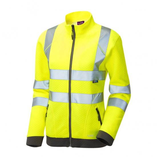 Leo Hollicombe EcoViz Women's Zipped Sweatshirt Yellow - Pracovní Oděvy - 