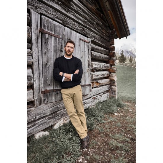 JP1880 Pullover Sweater Black TALL - PÁNSKÉ OBLEČENÍ MT-6XLT - TALL-velikosti