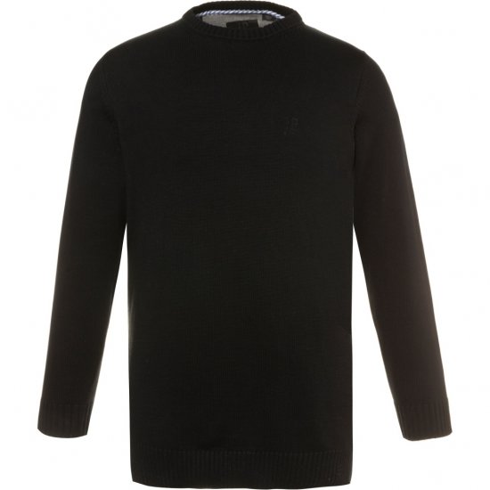 JP1880 Pullover Sweater Black TALL - PÁNSKÉ OBLEČENÍ MT-6XLT - TALL-velikosti