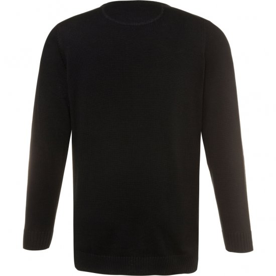 JP1880 Pullover Sweater Black TALL - PÁNSKÉ OBLEČENÍ MT-6XLT - TALL-velikosti