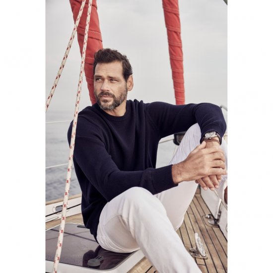 JP1880 Pullover Sweater Dark Navy TALL - PÁNSKÉ OBLEČENÍ MT-6XLT - TALL-velikosti