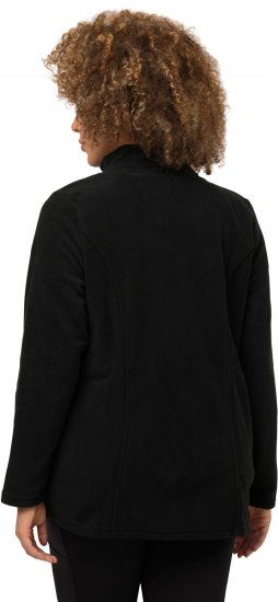 Ulla Popken Modular Fleece Zip Front Jacket Black - Mikiny & mikiny s kapucí - 