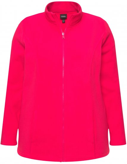 Ulla Popken Modular Fleece Zip Front Jacket Magenta - Mikiny & mikiny s kapucí - 