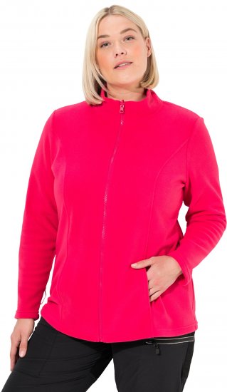 Ulla Popken Modular Fleece Zip Front Jacket Magenta - Mikiny & mikiny s kapucí - 