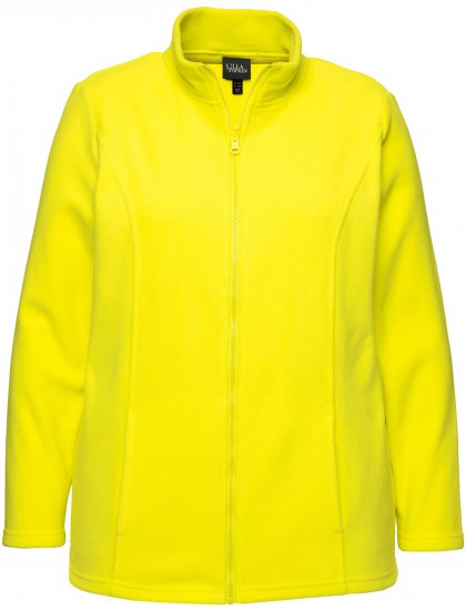 Ulla Popken Modular Fleece Zip Front Jacket Lime - Mikiny & mikiny s kapucí - 