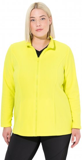Ulla Popken Modular Fleece Zip Front Jacket Lime - Mikiny & mikiny s kapucí - 