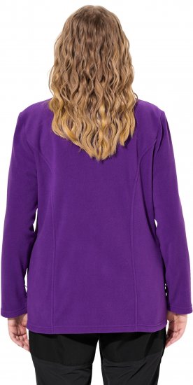 Ulla Popken Modular Fleece Zip Front Jacket Dark Plum - Mikiny & mikiny s kapucí - 