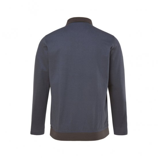 Boston Park Polo Shirt Long Sleeve Pique Grey - Polokošile - Polokošile 2XL-8XL - Trička s límečkem 2XL-8XL