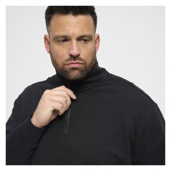 North Latitude Denim Half-Zip Sweatshirt Black - Mikiny & mikiny s kapucí - Mikiny & Mikiny s kapucí 2XL-12XL
