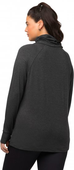 Ulla Popken Sweatshirt with Gaiter Black - Mikiny & mikiny s kapucí - 