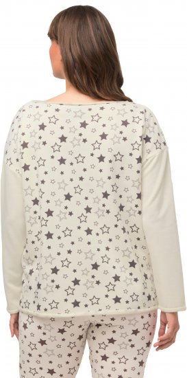 Ulla Popken Dreaming Time Long Sleeve Sweatshirt Chalk - Mikiny & mikiny s kapucí - 