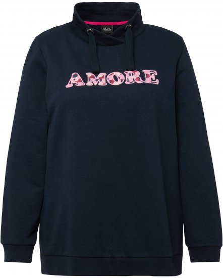 Ulla Popken Amore Sweatshirt Navy - Mikiny & mikiny s kapucí - 