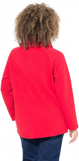 Ulla Popken Sparkling Candy Cane Graphic Sweatshirt Salsa - Mikiny & mikiny s kapucí - 