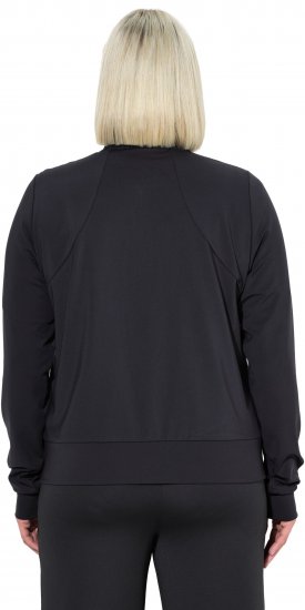 Ulla Popken Quick Drying College Collar Sweatshirt Black - Mikiny & mikiny s kapucí - 