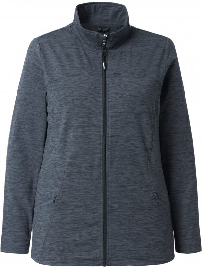 Ulla Popken Quick Drying Zip Up Sweatshirt Black - Mikiny & mikiny s kapucí - 