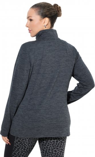 Ulla Popken Quick Drying Zip Up Sweatshirt Black - Mikiny & mikiny s kapucí - 