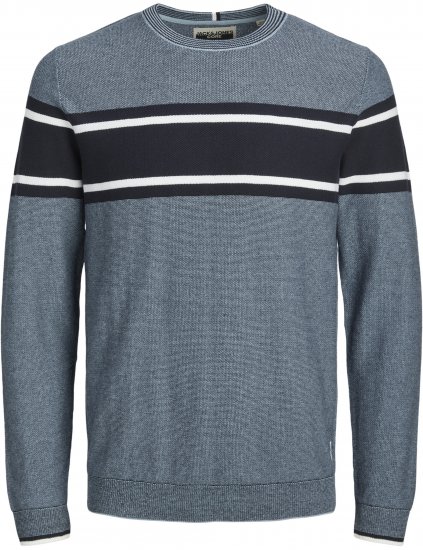 Jack & Jones Logan Spring Knitted Pullover Turquoise - Mikiny & mikiny s kapucí - Mikiny & Mikiny s kapucí 2XL-12XL