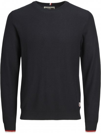 Jack & Jones Logan Spring Knitted Pullover Navy - Mikiny & mikiny s kapucí - Mikiny & Mikiny s kapucí 2XL-12XL