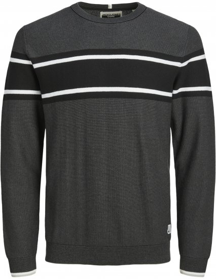 Jack & Jones Logan Spring Knitted Pullover Black - Mikiny & mikiny s kapucí - Mikiny & Mikiny s kapucí 2XL-12XL
