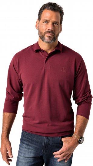 JP1880 Polo Shirt Pique Long Sleeve Red - Polokošile - Polokošile 2XL-8XL - Trička s límečkem 2XL-8XL