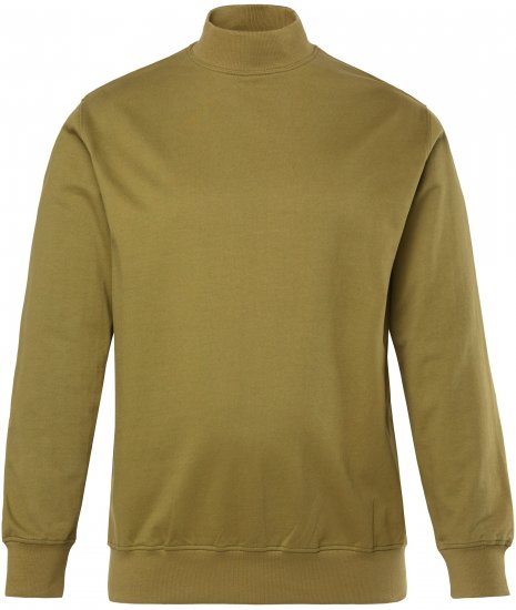 JP1880 Sweatshirt Stand-up Collar Smooth Fabric Dark Olive - Mikiny & mikiny s kapucí - Mikiny & Mikiny s kapucí 2XL-12XL