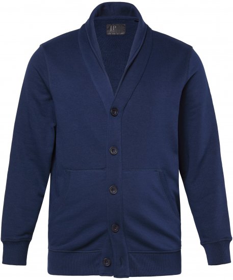 JP1880 Sweat Jacket Shawl Collar Navy - Mikiny & mikiny s kapucí - Mikiny & Mikiny s kapucí 2XL-12XL