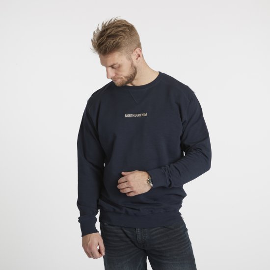 North Latitude Denim Logo Sweatshirt Navy Blue TALL - TALL mikiny - 