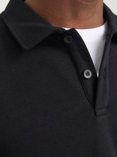 Jack & Jones Bradley Sweatshirt Polo Black - Mikiny & mikiny s kapucí - Mikiny & Mikiny s kapucí 2XL-12XL