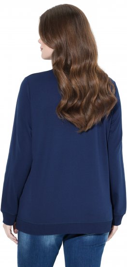 Ulla Popken NYC Embroidered Long Sleeve Sweatshirt Ink Blue - Mikiny & mikiny s kapucí - 