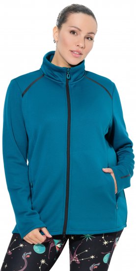 Ulla Popken Quick Drying Athletic Jacket Dark Petrol - Mikiny & mikiny s kapucí - 