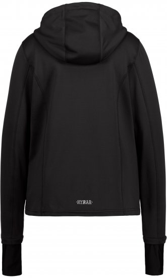 Ulla Popken HYPRAR Zip Front Hooded Stretch Sweatshirt Black - Mikiny & mikiny s kapucí - 