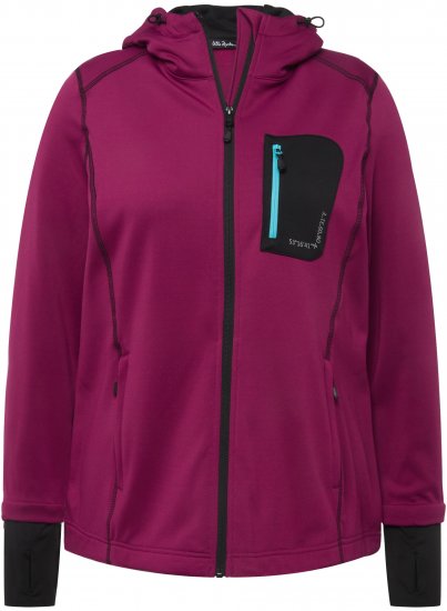 Ulla Popken HYPRAR Zip Front Hooded Stretch Sweatshirt Blackberry - Mikiny & mikiny s kapucí - 